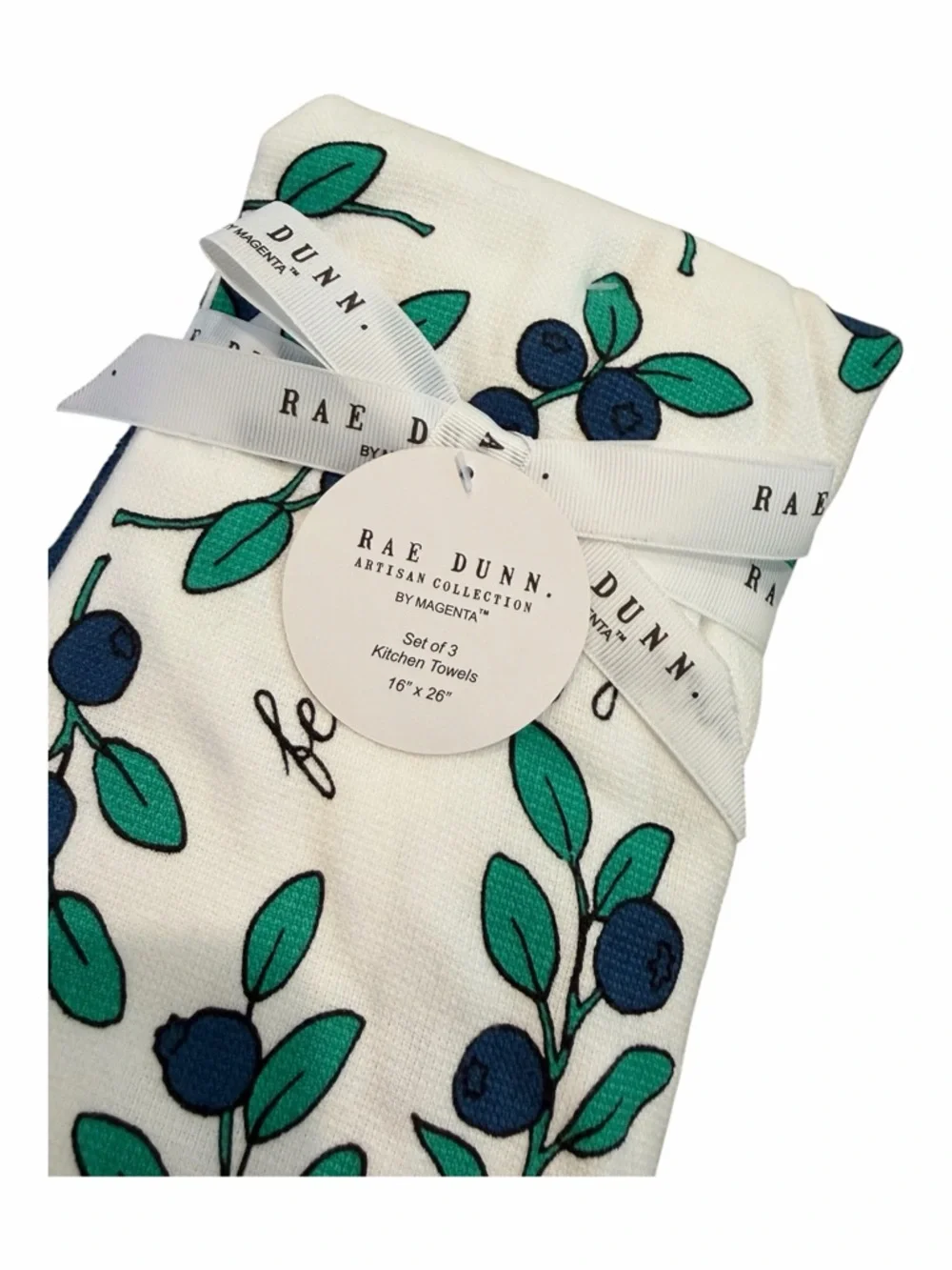 Rae Dunn 3-Piece Kitchen Towel Set NWT